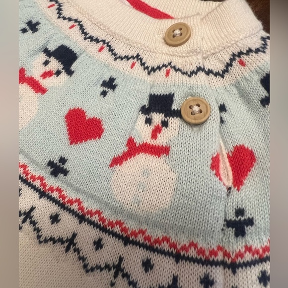 Cat & Jack cream/white set with snowman details - Picture 3 of 6